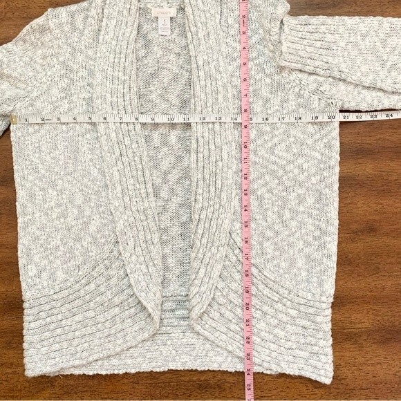 Chico’s Laurel Lurex Metallic Woven Open Front Cardigan Holiday 1/Medium 8 - Picture 8 of 9